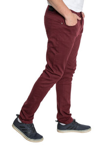 Men's Burgundy Skinny Jeans - The Closet Factor